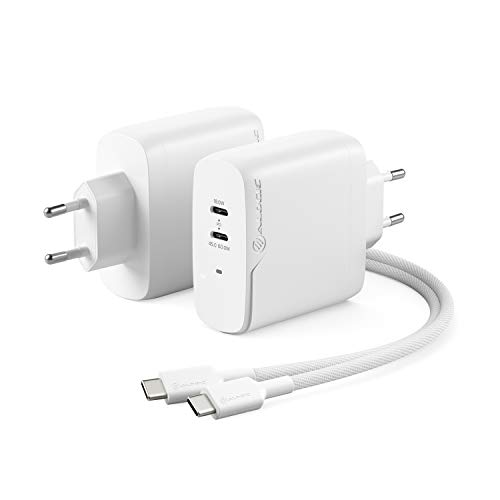 Carregador ALICASE WCG2X63-EU (Universal - Branco) ALOGIC - Carregadores de bateria de uso geral - universal, branco, cabo usb, 1m