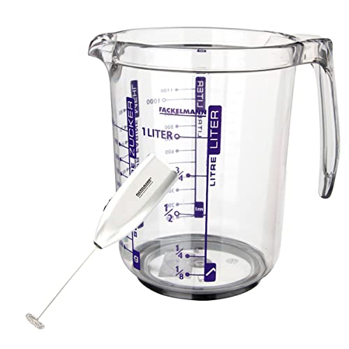 Espumador de Leite com Palhetas de Aço Inoxidável Fackelmann FACKELMANN - Medidores de copos e colheres - aço inoxidável, espumador de leite, jarra medidora