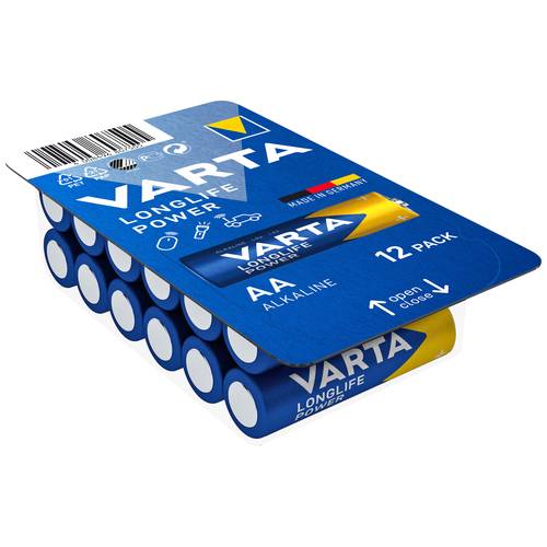 Pilhas Não Recarregáveis VARTA Longlife Power AA Mignon Varta - Baterias de uso geral - pilhas não recarregáveis, varta longlife power, AA Mignon, lítio-manga, 1.5v, 12 unidades