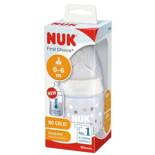 Biberão NUK First Choice + (5-18 meses) (150 ml) NUK - Biberões - 150 ml, anticólicas, 5-18 meses