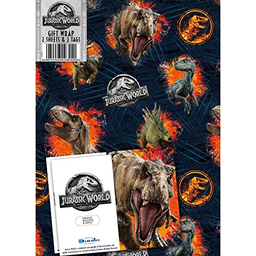 Papel Decorativo para Crianças JURASSIC WORLD Danilo Promotions Limited - Embrulho de presentes - decorativo, crianças, jurassic world