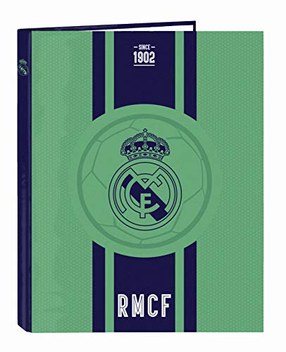 Dossier A4 e 4 Argolas Real Madrid C.F. (Recondicionado Como Novo) safta - Pastas Organizadoras - a4, argolas, Real Madrid, recondicionado