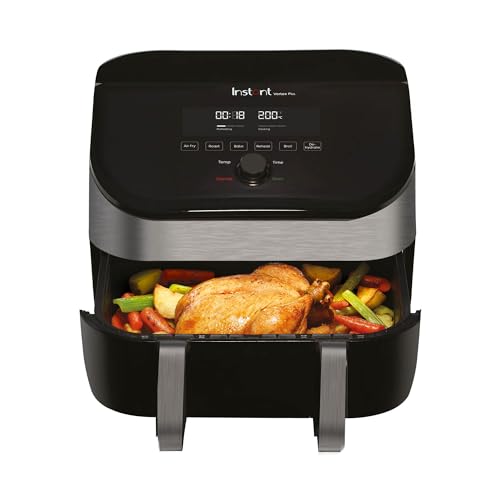 Fritadeira sem Óleo Instant VersaZone | Aço inoxidável Instant Pot - Fritadeiras - 3 litros, antiaderente, fácil de limpar, sem óleo