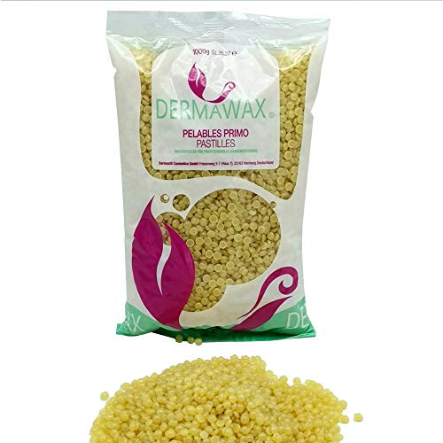 Dermawax 1Kg Cera Miel Perla de Cera Caliente Dermawax - Kits e suprimentos de depilação com cera - cera, miel, caliente