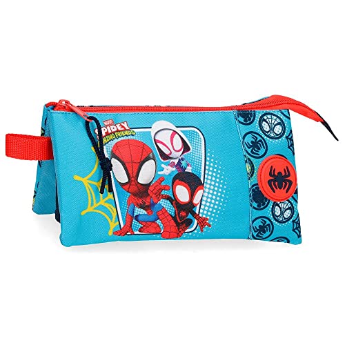 Estojo MARVEL Spiderman (Azul - Poliéster) PEPE JEANS - Estojos para canetas e lápis - Spiderman, azul, poliéster, bolsa interna