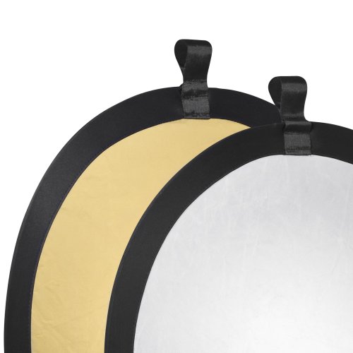 Walimex 17689 espelho de estúdio Fotográfico Redondo Dourado, Prateado Walimex - Reflectores de flash - escala, 56 cm, redondo, dourado, prateado