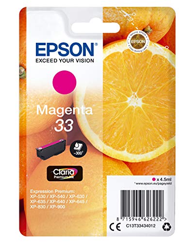 Epson Tinteiro T3343 Amarelo (C13T33434020) Epson - Cartuchos de toner e jato de tinta - amarelo, 6 ml, 480 páginas, XP-530 a XP-900