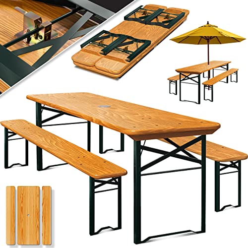 Conjunto de Jardim KESSER 3 Peças (Castanho - Aço) KESSER - Móveis de exterior - 3 peças, castanho, aço