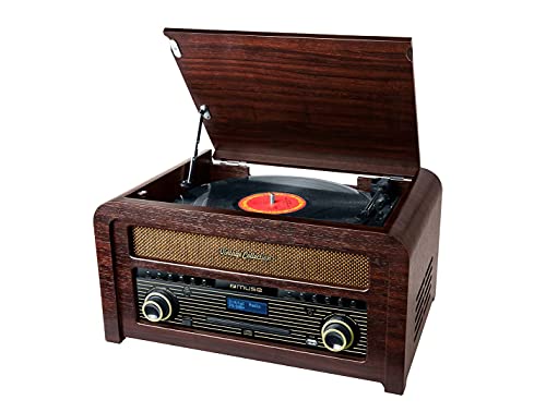 Gira-Discos MUSE MT-115 DAB (Velocidade: 33 1/3 - 78) Muse - Áudio - 33 1/3, '78, preto, branco, 20w