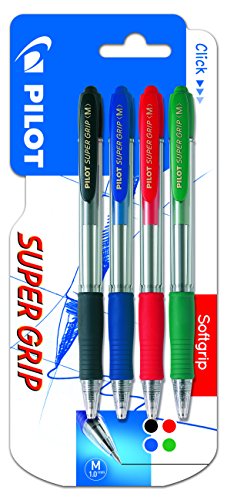 Canetas de Feltro PILOT Super Grip (Multicor) Pilot - Canetas - tinta à base de óleo, traço 0,4 mm, multicor