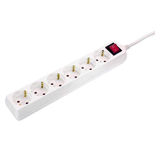 Extensão Elétrica SCHWABE 6 tomadas (5 m) as - Schwabe - Fios e cabos elétricos - 6 tomadas, 5 m, interruptor, luz indicadora