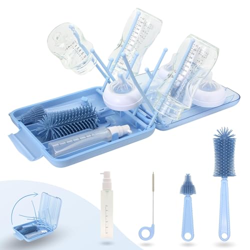 JLULLIFANT Conjunto de Escova e Limpeza de Biberões 6 em 1 JLULLIFANT - Secadores - escova, limpeza, biberões, 6 em 1