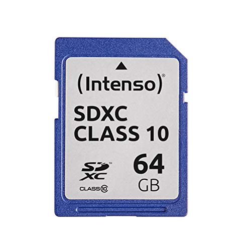 Cartão de Memória INTENSO SDXC 64GB Class 10 Intenso - Cartões de memória flash - 64 gb, SDXC, Class 10, 20 MB/s, 12 MB/s