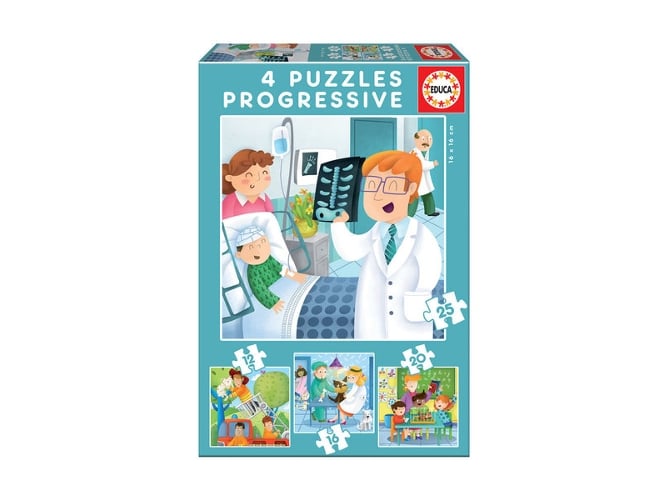 Puzzle 2D JUMBO Progresivo (Idade Mínima: 3 Anos - 100 Peças) EDUCA - Quebra-cabeças de encaixar - puzzle, 2d, jumbo, progresivo, idade mínima, 3 anos, 100 peças