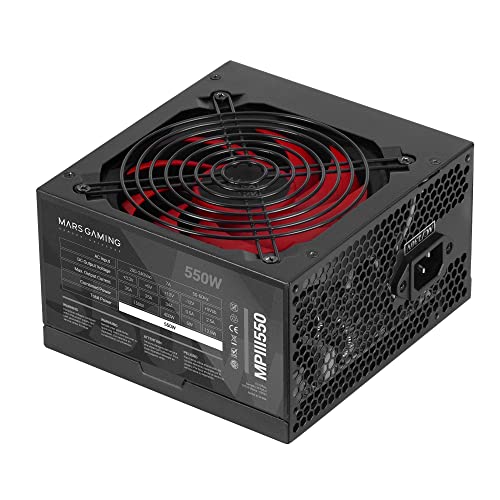 Fonte de alimentação Mars Gaming MPII550V2.0 | Vermelho (Alimentação) Mars Gaming - Fontes de alimentação para computador - mars gaming, MPII550V2.0, vermelho