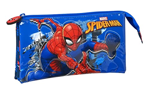 Porta-Canetas Spiderman Triple 3 em 1 Marvel safta - Brinquedos - 3 em 1, Spiderman, porta-lápis, bolso