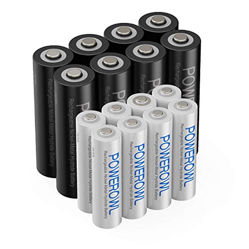 Pilhas Recarregáveis POWEROWL 16 Peças (AA e AAA) POWEROWL - Baterias de uso geral - recarregáveis, 16 peças, aa, AAA