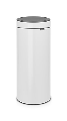 Caixote do Lixo BRABANTIA Touch Bin (Plástico - 28 x 29.5 x 37 cm) Brabantia - Lixeiras e cestos de lixo - 30 L, redondo, plástico, branco