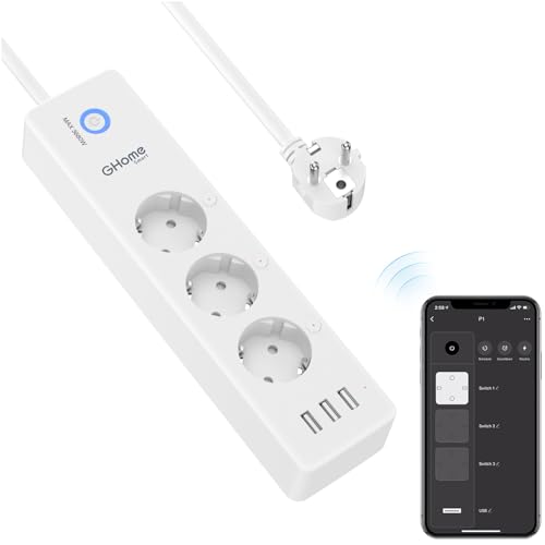 Tomada Inteligente GHOME | Branco (Electricidade e Domótica) Usmart - Filtros de linha e supressores de surtos - inteligente, remoto, compatível, smartphone