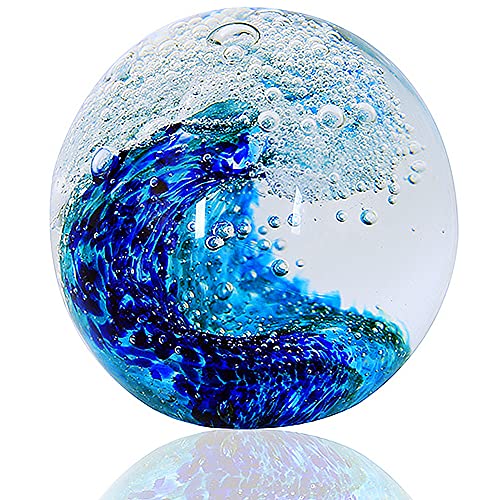 Figuras Decorativas MELISSA & DOUG 3D Ocean Waves EUSTUMA - Pesa-papéis - ondas, natural, vidro soplado, reciclados