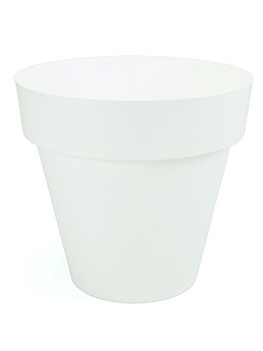 Vaso Plastikene Tes Branco 48 Cm 1 Unidade Plastiken - Vasos e canteiros - branco, plástico, 4,8 cm