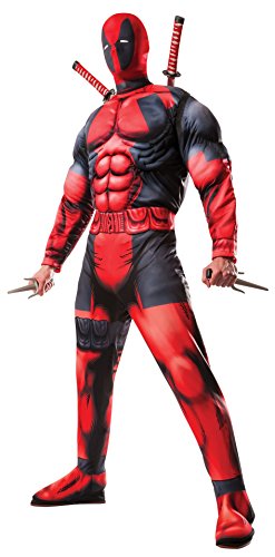 Fato de Homem RUBIE'S Oficial Marvel Deadpool Deluxe (Poliéster - Tam: M/L) Rubie's - Fantasias - fato, capa, máscara, ajustável