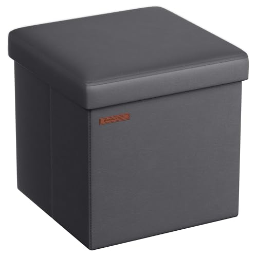 Banco de Arrumação SONGMICS Cinzento (38x40.5x44cm) SONGMICS - Pufes - cinzento, 38x40.5x44cm