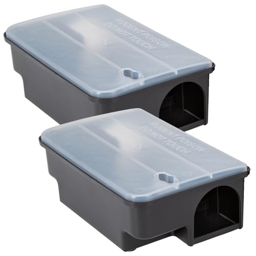 Conjunto 2 Estações de Cebo com Poste de Avisos Köder-Discount - Armadilhas de controle de pragas - 2 estações, poste de avisos, atrativo, segurança