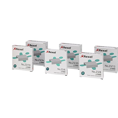Agrafador REXEL No. 23 (Capacidade Max: 1000 agulhas) Rexel - Grampos - 1000 agulhas, 2,4 cm, ferro, 200 folhas