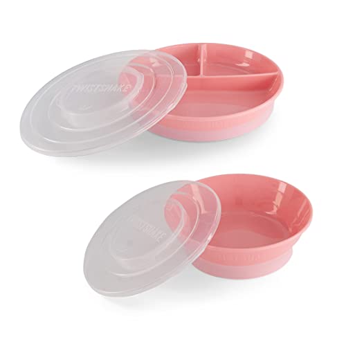 Conjunto de Refeição TWISTSHAKE (Rosa - 14.5 x 8.3 x 7.9 cm) Twistshake - Jogos de jantar - 2 pratos, 1 taça, anti-deslize, fácil de limpar