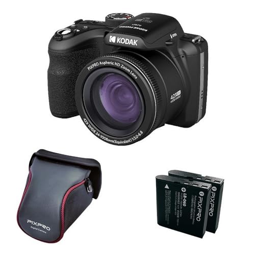 Máquina Fotográfica Compacta KODAK AZ426 (Preto - 20 MP - ISO: Auto a 1600 - Zoom Ótico: 42x) Kodak - Câmeras digitais - 20 mp, zoom ótico 42x, sensor CCD, flash incorporado, vídeo hd