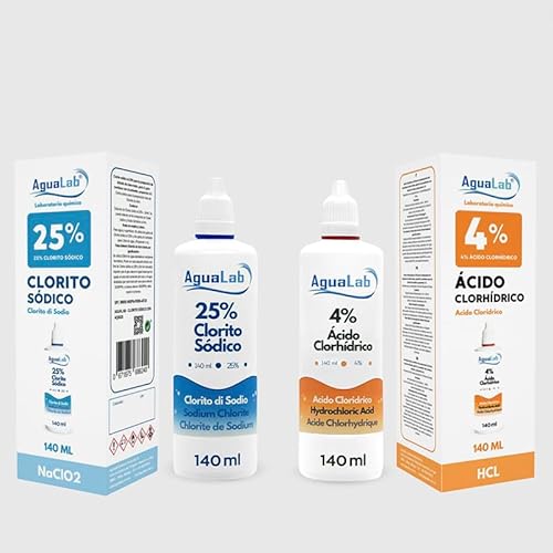 Agualab Kit Potabilizador De Água Parte A E Parte B 140 Ml Agualab - Dispensadores de água - potabilizador, água potável, naclo2, hcl