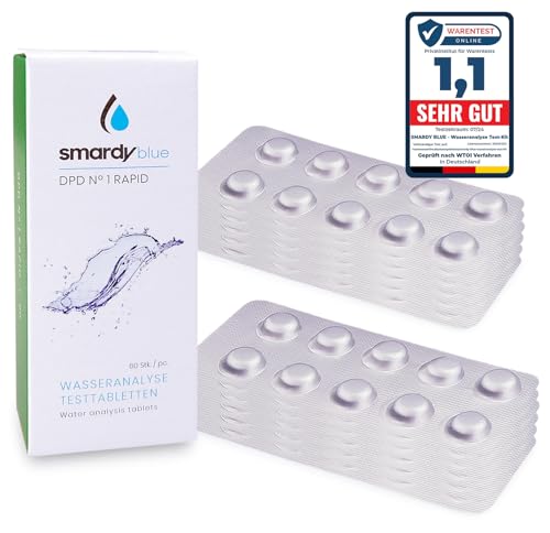 Teste de Água S.MARDY 120 pastilhas de prova rápida Water-i.d. GmbH - Acessórios para piscina e spa - 120 pastilhas, teste rápido, cloro, qualidade do líquido