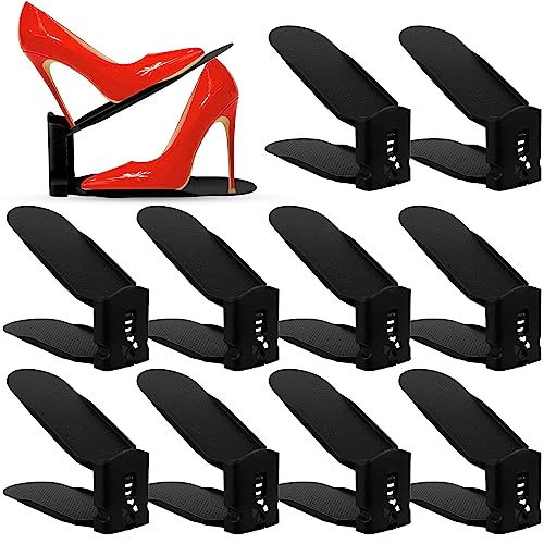 Suporte para Sapatos 10Pcs BEYAOBN Preto BEYAOBN - Organizadores e sapateiras - polipropileno, 10 kg, preto, armario