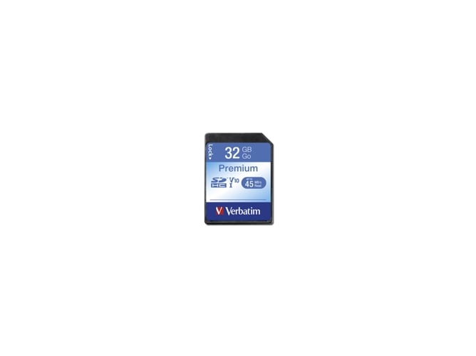 Cartão de Memória VERBATIM Premium (32 GB - SDHC) Verbatim - Cartões de memória flash - 32 GB, SDHC, Class 10, 90 MB/s, 10 MB/s