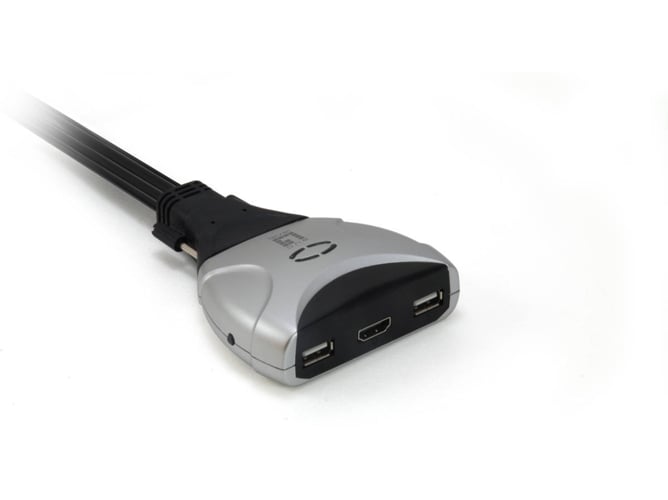 Chaveador KVM LEVEL ONE (KVM - HDMI, USB-C - Preto) LevelOne - Comutadores kvm - hdmi, usb-c, 3.5mm, 1920x1200
