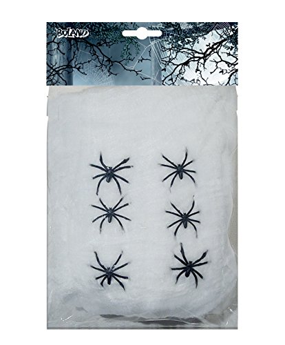 Teia de Aranha Max Bersinger com 6 Aranhas ADRESSÉE Boland - Enfeites de natal - teia, aranha, 6 aranhas, branca, decoração