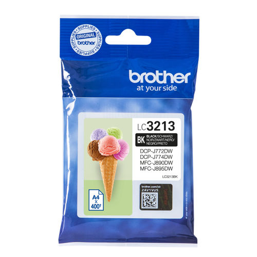 Tinteiro BROTHER LC-3213BK Preto (LC3213BK) Brother - Cartuchos de toner e jato de tinta - preto, 400 páginas, inkjet