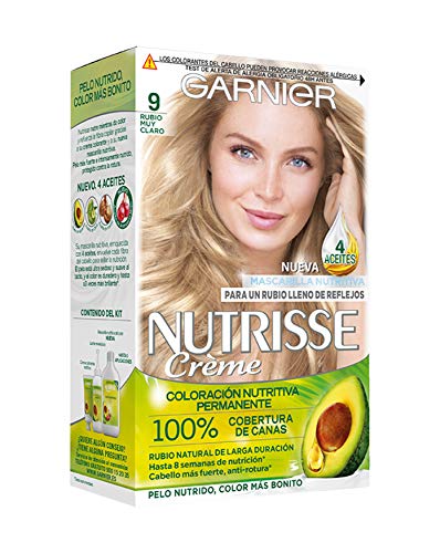 Coloração Permanente com Máscara Nutritiva GARNIER Nutrisse Creme 9.0 Loiro muito Claro Garnier - Coloração de cabelo - loiro, claro, nutritiva, creme