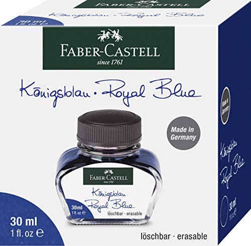 Frasco de Tinta FABER-CASTELL Apagável (Azul) Faber-Castell - Tinta, tinta de arte e esmalte - apagável, azul, vibrante, desenhos