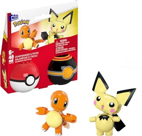 Conjunto de Blocos de Construção MEGA BLOKS Mega Pokémon Pack 2 Mattel - Brinquedos - personagens, pokemon, madeira, poke ball