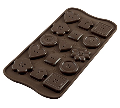 Forma para Chocolate SILIKOMART SCG29 (Castanho - Silicona) silikomart - Formas de cozinha - silicone, botões, cupcakes, muffins