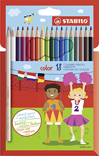 Lápis Cor STABILO Color (Caixa de 18 Un) Stabilo - Lápis - 18 unidades, cores vivas, minha resistente