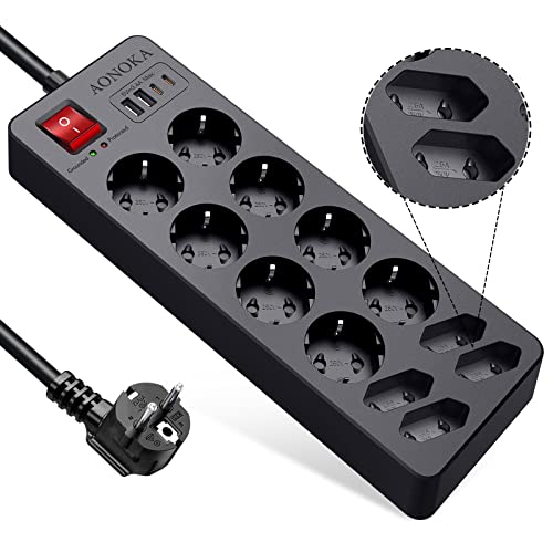Extensão Elétrica DURONIC DB-USB12W (12 Tomadas - Tipo C) oorkyzz - Filtros de linha e supressores de surtos - 12 tomadas, proteção, interruptor, 15 metros
