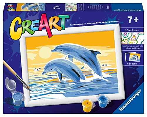 Pintar num Número de Ravensburger Friends Dolphins Ravensburger - Materiais de arte e artesanato - pintura, ravensburger, Friends Dolphins, criativas, motoras