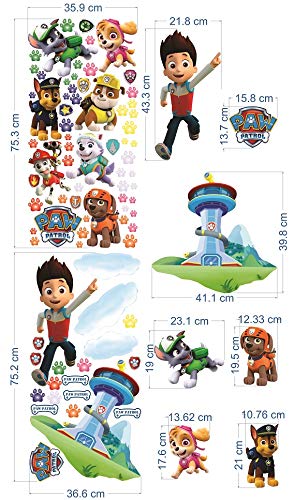 Autocolantes Decorativos para Crianças THE PAW PATROL INFANS - Roupa de cama e cama - patrulha canina, removíveis, decorativos