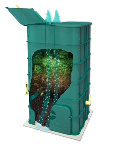 Compostor de Jardim SUPERCOMP (350 L) green-practice-systems - Composto Orgânico - 350 litros, fecho, abertura, recolha folhas