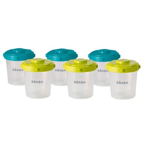 Conjunto de recipientes para comida BEABA Beaba - Recipientes de armazenamento de alimentos - 200 ml, escala de medição, não BPA, lavável