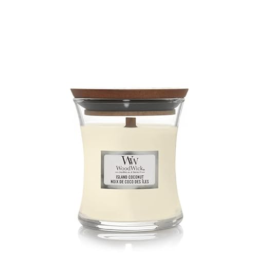 Vela WOODWICK Coco, Tropical (Branco - 100 g - Vela de Cera) Woodwick - Velas - vela de cera, tropical, aroma persistente, madeira natural