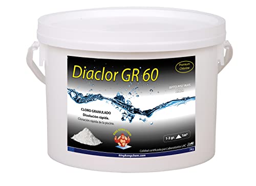 Cloro Rápido Para Piscina DIACLOR GR 60 3Kg DIASA - Limpeza de piscinas e produtos químicos - piscina, depuradora, filtrante, cloro em grânulos